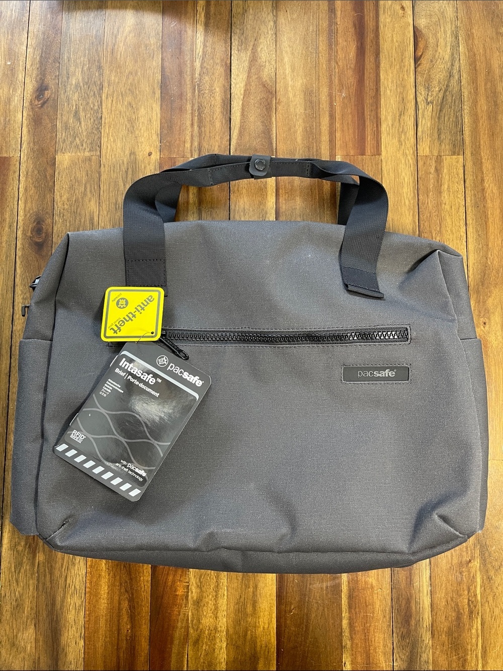 Pacsafe Intasafe Anti-Theft Gray Travel Messenger Bag Briefcase business bag